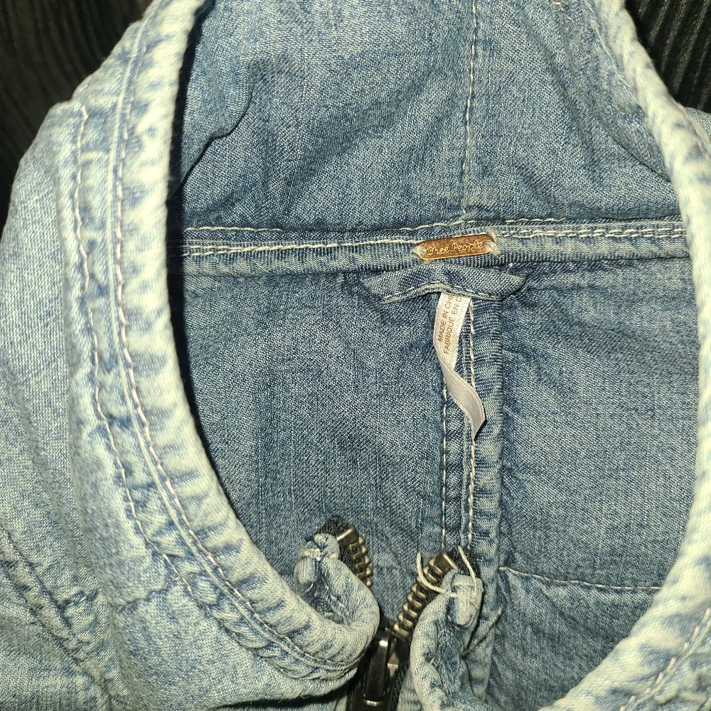 Free People Blue Quilted Jacket - Picture 7 of 9